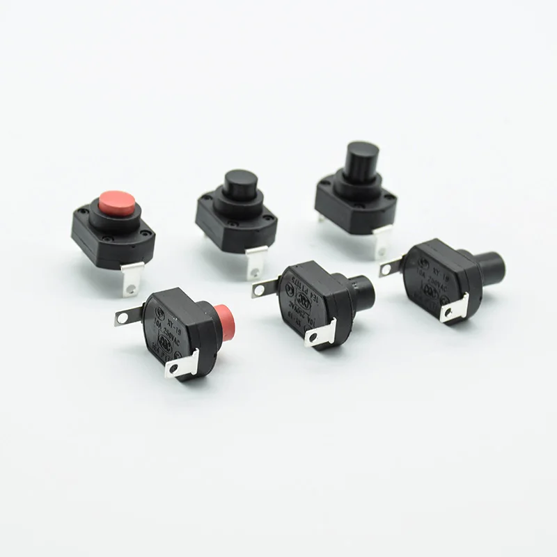 4pcs UPS switch flashlight  self locking switch push button  micro power switch 6A/10A Height 13.5/15.5/18.5mm