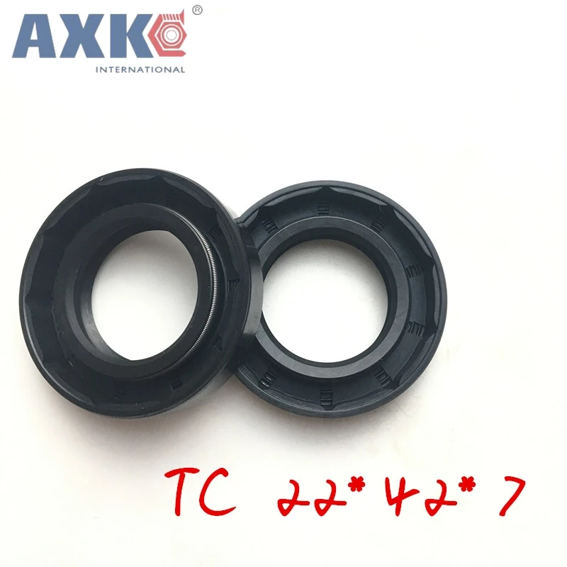 10pcs/NBR Shaft Oil Seal TC 22*42*7 Rubber Covered Double Lip With Garter Spring/consumer product