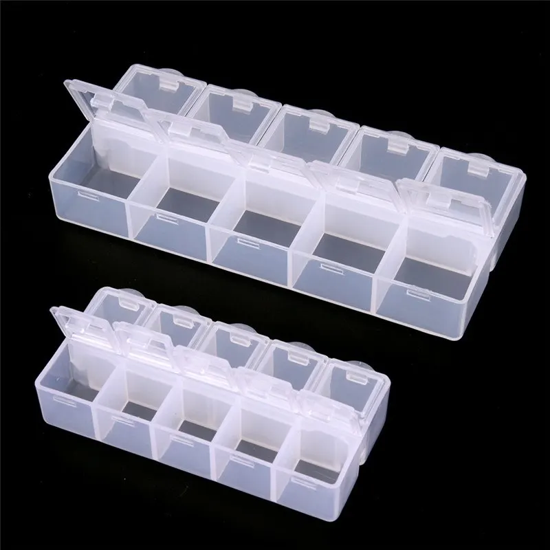 10 Compartments Pill Box Mini Travel Tablet Medicine Dispenser Case Box Container Drug Tablet Storage