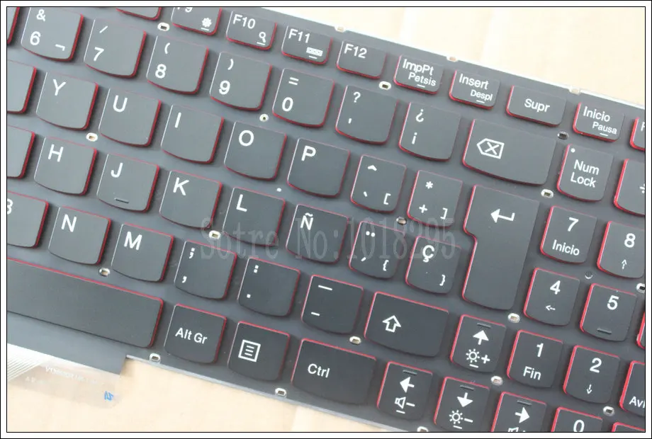 Imagem -02 - Teclado para Lenovo 25213144 25215960 V136520yk1 Teclado Portátil sp Espanhol Retroiluminado Teclado sem Moldura Novo sp