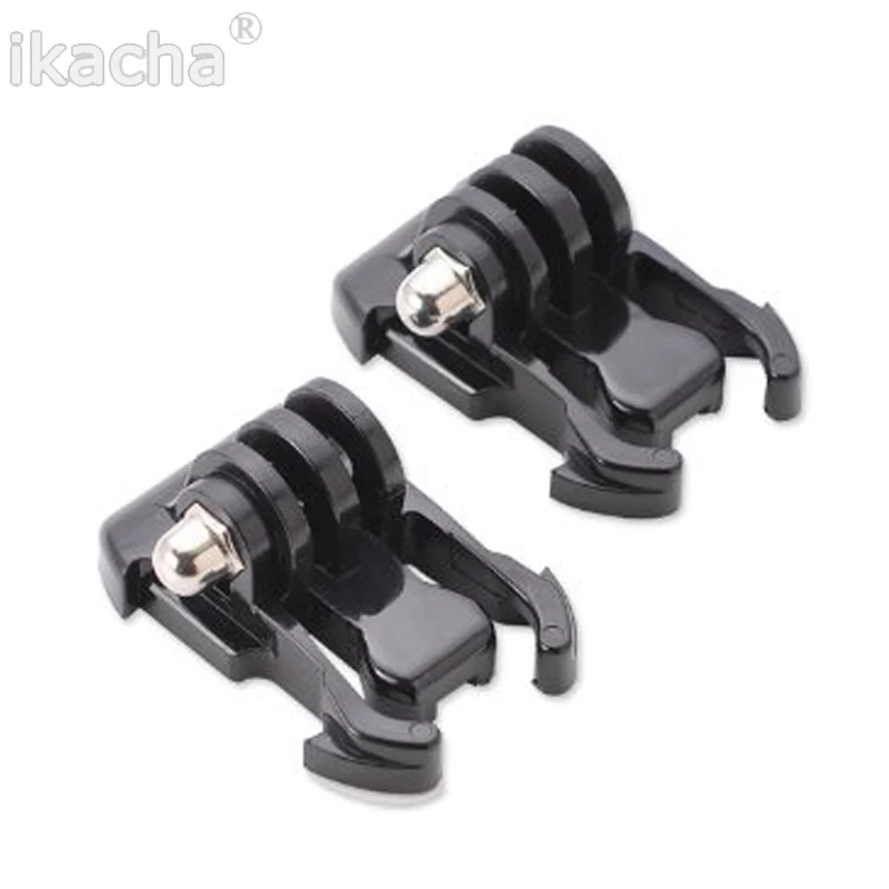 퀵 릴리스 버클, 고프로 히어로 카메라 용 기본 마운트 플랫 버클 베이스 헬멧 가슴 스트랩 마운트 어댑터, 2 개입