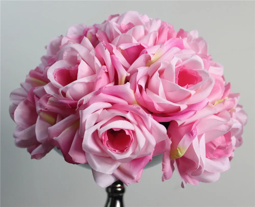 SPR Free shipping high grade PINK 40CM*4pcs/lot Pomander rose ball  wedding kissing flower ball party/home decoration flower