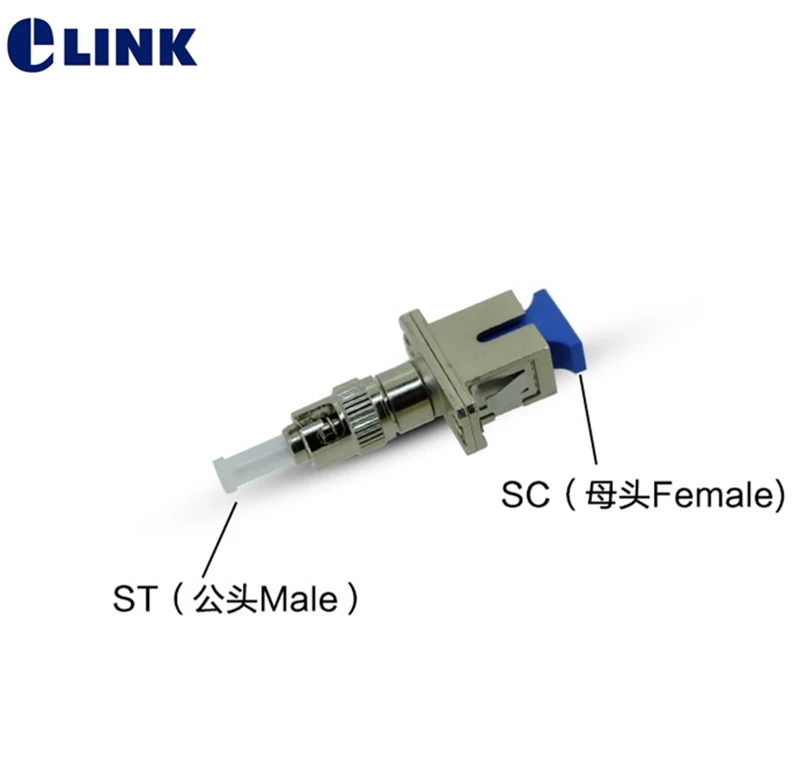 SC-ST acoplador de fibra óptica FM híbrido hembra a macho VFL uso fibra óptica SM MM APC conector ftth adaptador envío gratis ELINK 5 uds