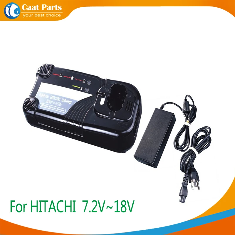 Power Tool Battery Chargers for Hitachi 7.2V-18V Ni-CD, Ni-MH and Li-ion battery, Including external adaptor as power supply