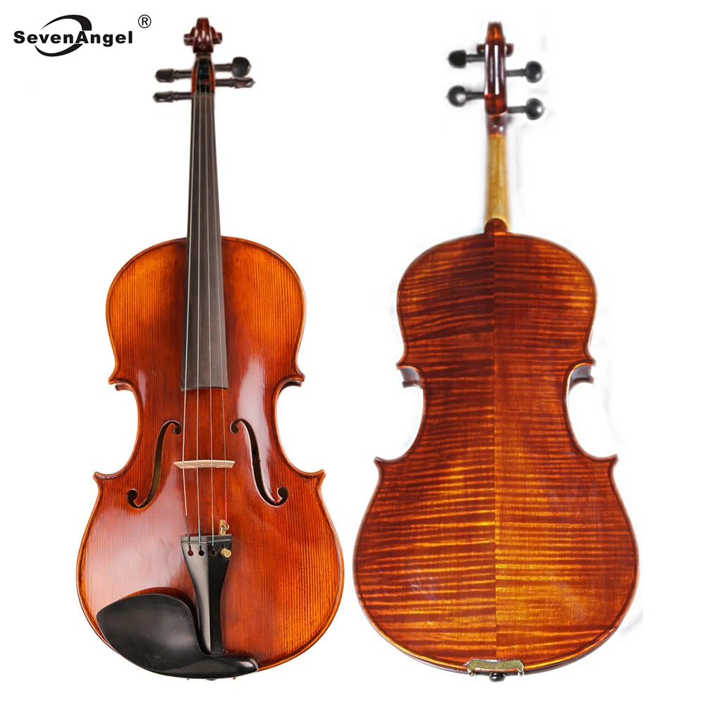 

SevenAngel Master Handmade Antique Viola Natural Drying Flamed Maple Wood Oil Varnish Matt Viola 15-16"