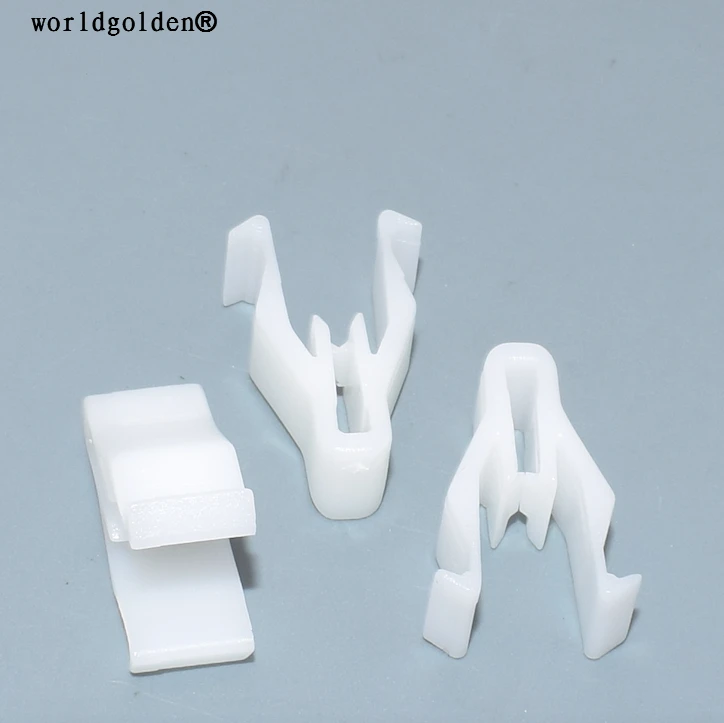 worldgolden 10pcs auto plastic fasteners Instrument Panel Retaining Clip for Mitsubishi MQ907568,Mazda S47P-64-345(S47P64345)