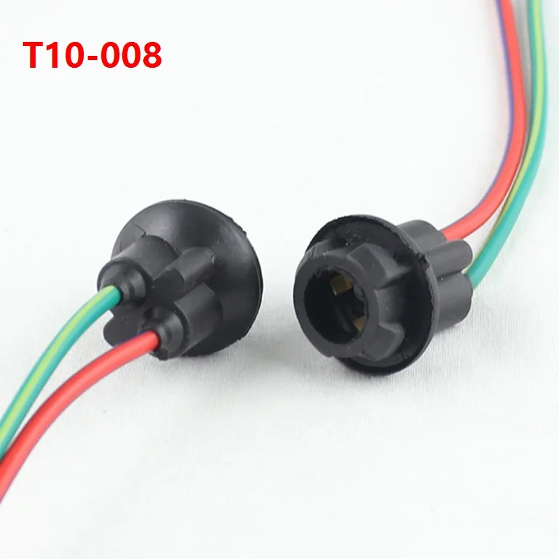 10Pcs T10 W5W 194 168 T15 LED Car Bulb Socket Connectors Pre-Wired Adapters Plug Holder for Automobile Lighting