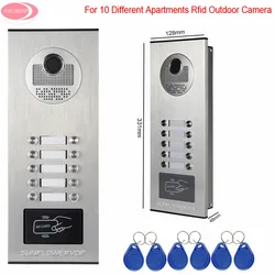 Video Interphones 10/12/8/6/4/3/2 Toegangscontrole Rfid Unlock Intercom Video Intercoms Outdoor Multi-Keys Videocamera Deurtelefoon