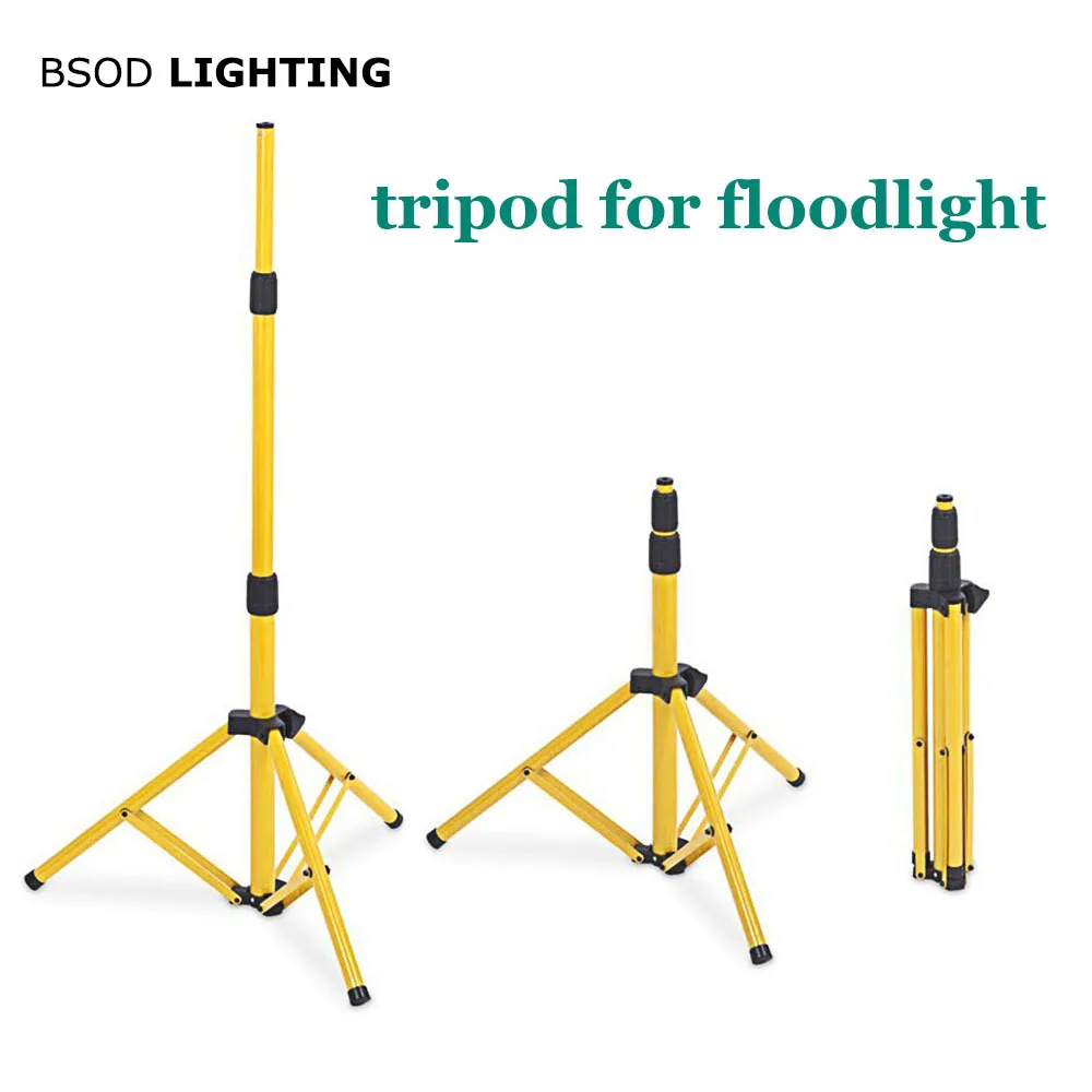 BSOD Adjustable Floodlight Tripod LED Lighting Stand for LED Floodlight Camp Work Emergency Lamp Working Light Tripod  Yellow