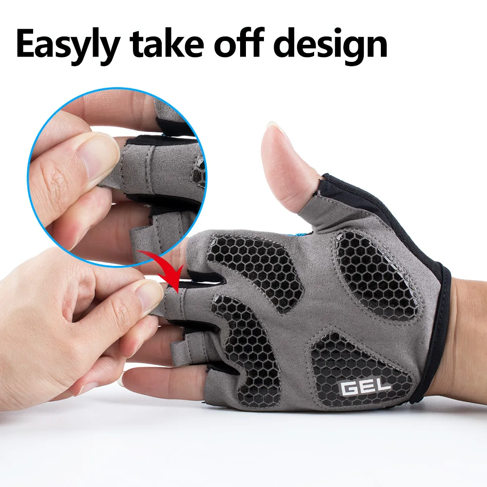 COPOZZ Cycling Gloves Half Finger Men Summer Sport Shockproof Bike Gloves GEL MTB Anti-sweat Bicycle Gloves Guantes Ciclismo