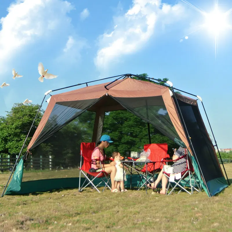 

New outdoor sunshade automatic Anti-mosquito tent free to build pergola beach tent sunscreen rainy canopy barbecue camping tent