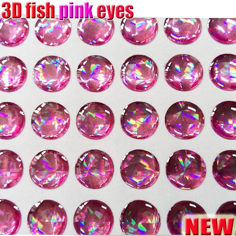 

Fishing lure eyes 4mm-5mm-6mm-8mm number;500pcs/lot color PINK 3d fish eyes