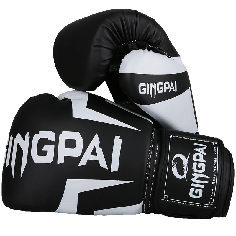 2017 New High Quality PU Leather White Professional Boxing Gloves Sanda Muay Thai Boxing Training Fighting Gloves Luvas De Boxeo