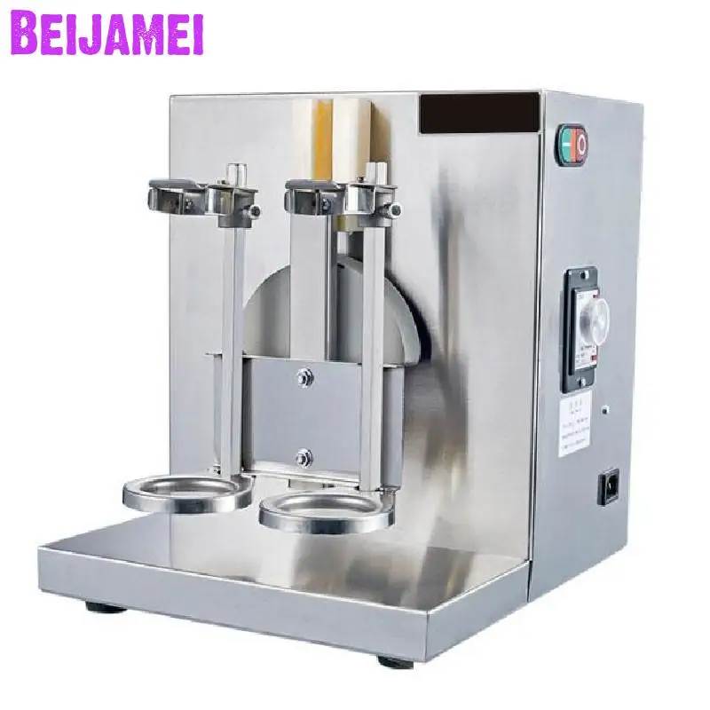 BEIJAMEI milk tea shop double head rocking machine stainless steel milk shaker machine electric tea shaking machine