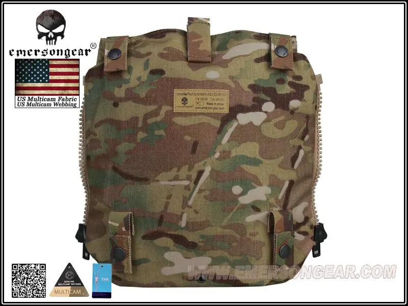 Emersongear Pouch Zip-ON Panel FOR AVS JPC2.0 CPC Tactical Vest Pouch Multicam Tropic EM8348