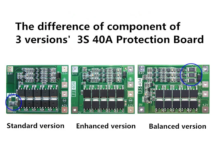 3 초 40A 리튬 이온 리튬 배터리 충전기 PCB BMS 보호 보드 드릴 모터 11.1 볼트 12.6 볼트 사러 휴대 모듈 균형