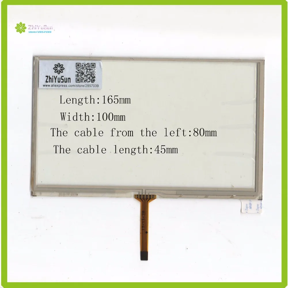 

ZhiYuSun HLD-TP-2474 7Inch 165mm*100mm 4Wire Resistive TouchScreen Panel Digitizer 165*100 this is compatible for AT070TN90