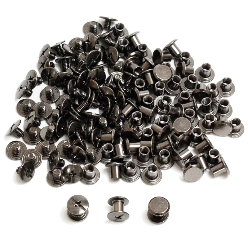 100pcs Chicago Screw Set belt Attachments Clips Holster Belt Loops screw set for DIY Kydex Sheath Hand Tool Parts