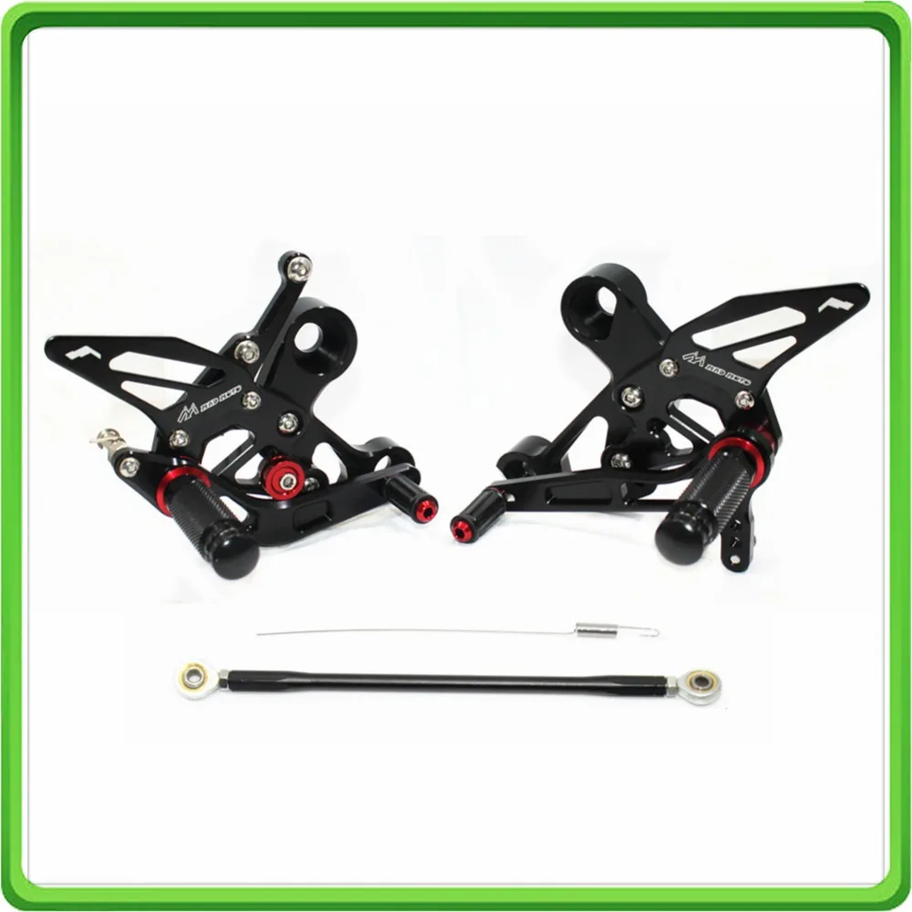 CNC Adjustable Rear Sets Rearset Footrest Foot Rest Pegs fit for Yamaha FZ-09 MT-09 FZ09 MT09 2013 2014 2015 2016 2017 Black