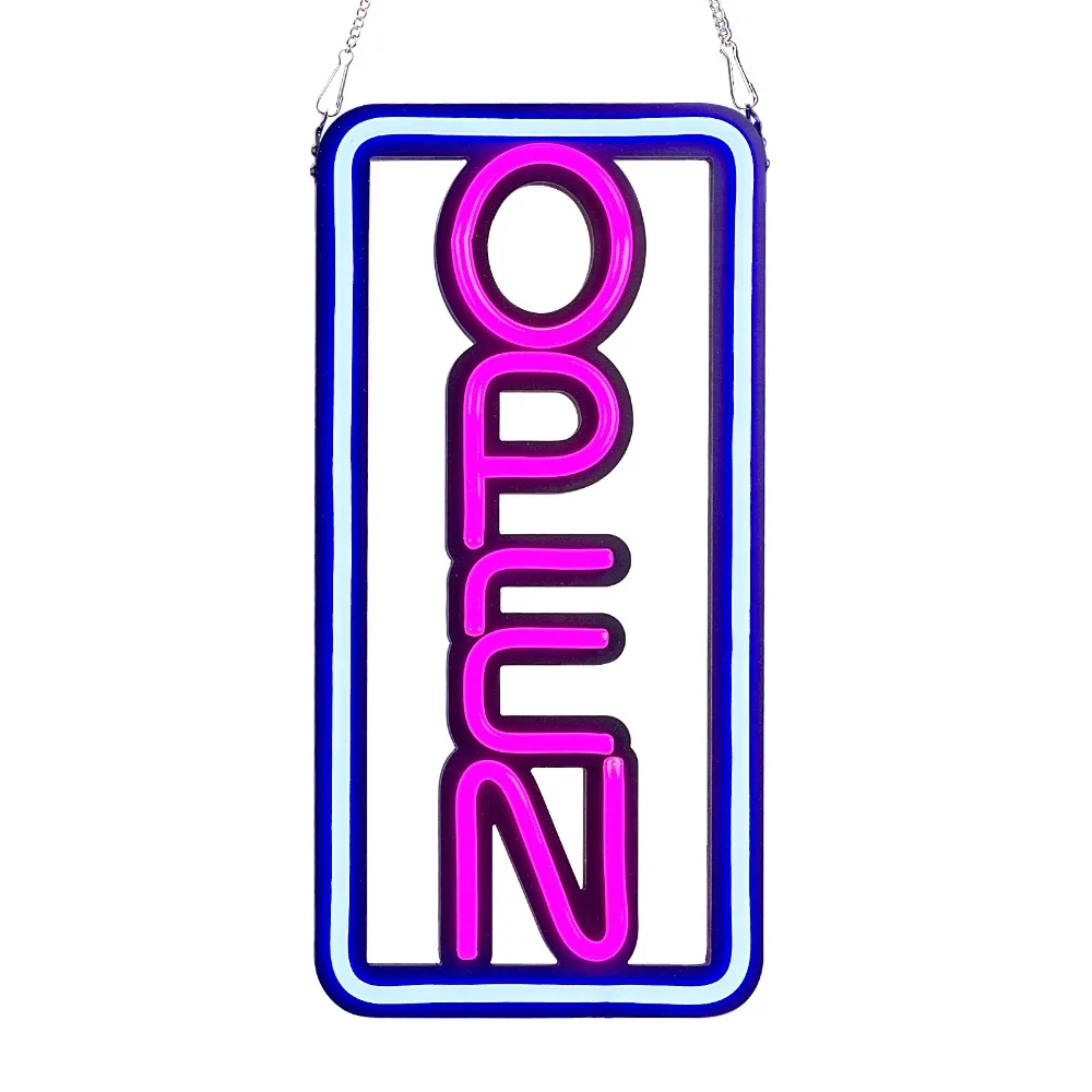 50CM NEON OPEN SIGN / LIGHT - NOT LED OPEN SIGNS - Pink + blue fixed BRIGHT COLOR FOR KEBAB BAR CAFE RESTAURANT BEER SALON