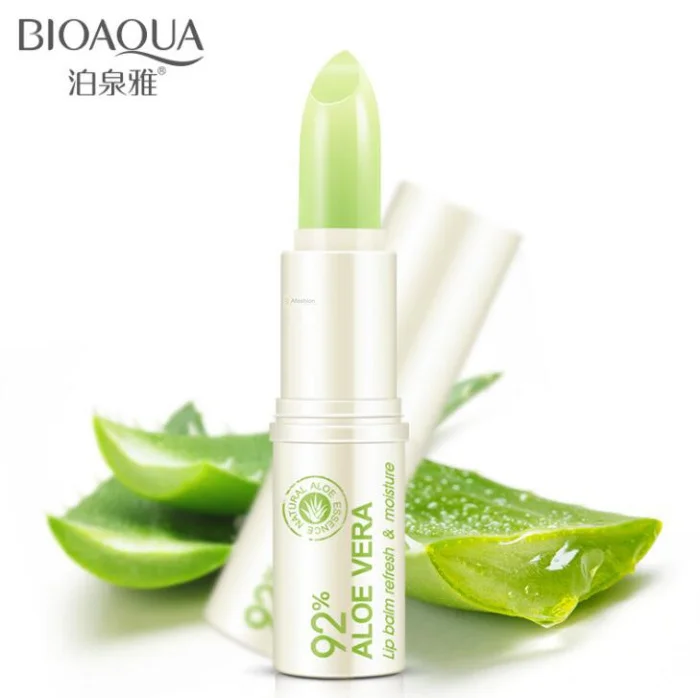 1pc Aloe Vera Lip Balm Moisture lipbalm Hyaluronic acid Lipstick Moisturizing Long-lasting Lip Lines Skin Care tools