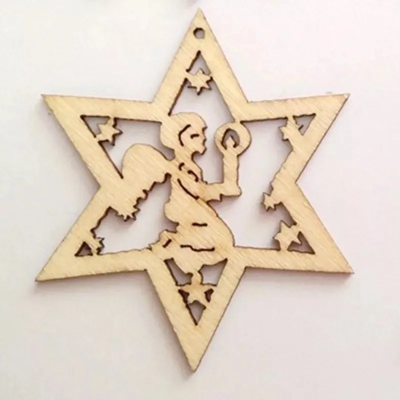 

X'mas hanging decoration, indoor festival hanging ornament,laser cut wood christmas tree ornaments