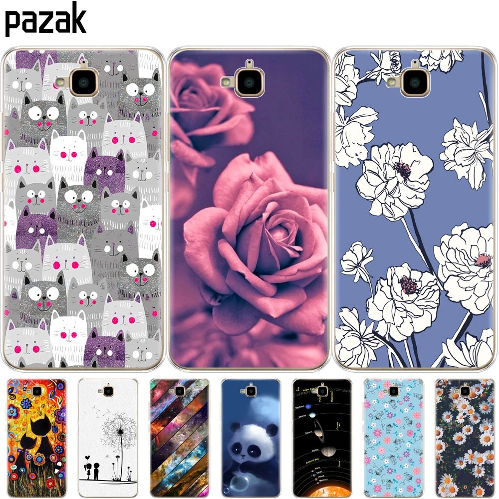 silicone case for Huawei Honor 4C Pro Soft tpu Back cover for Huawei Y6 Pro 2015 Case TIT-L01 TIT-TL00 Phone protect printing