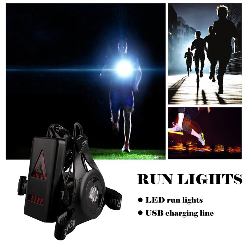 Rechargeable LED Headlamp Night Running Light Sport Chest Lamp + Built in Battery + USB Cable