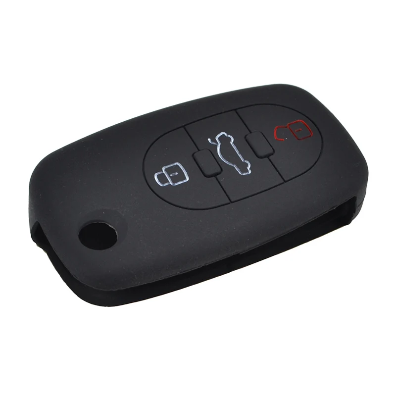 Silicone Key Case Cover For Audi A2 A3 S3 A4 S4 RS4 A6 S6 allroad A8 S8 TT Roadster 1997-2006 Keyless Fob Shell Holder Protector