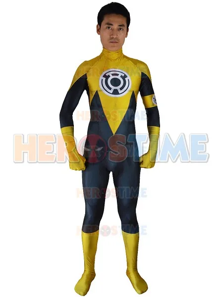 

Yellow Lantern Cosplay Costume 3D Printed High Quality Spandex Zentai Bodysuit Halloween Costume For Adult/Kids/Custom Made