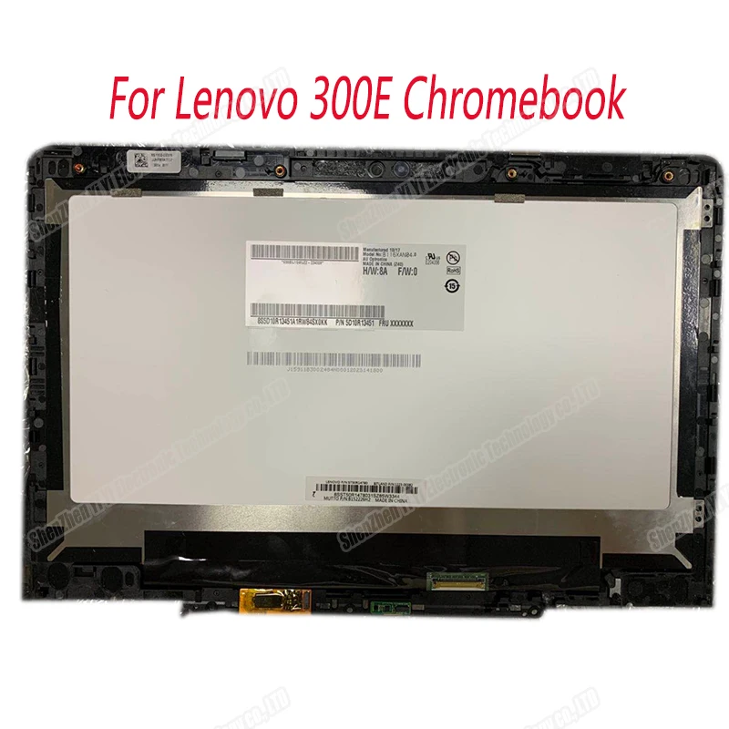 

For Lenovo 300e 1st Gen Chromebook 11.6" Lcd Touch Screen Assembly+Bezel 5D10Q93993 1366x768