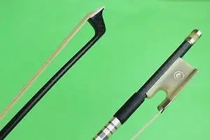 1pc New Carbon Fiber Violin Bow  4/4  full size Silver OX Horn Frog