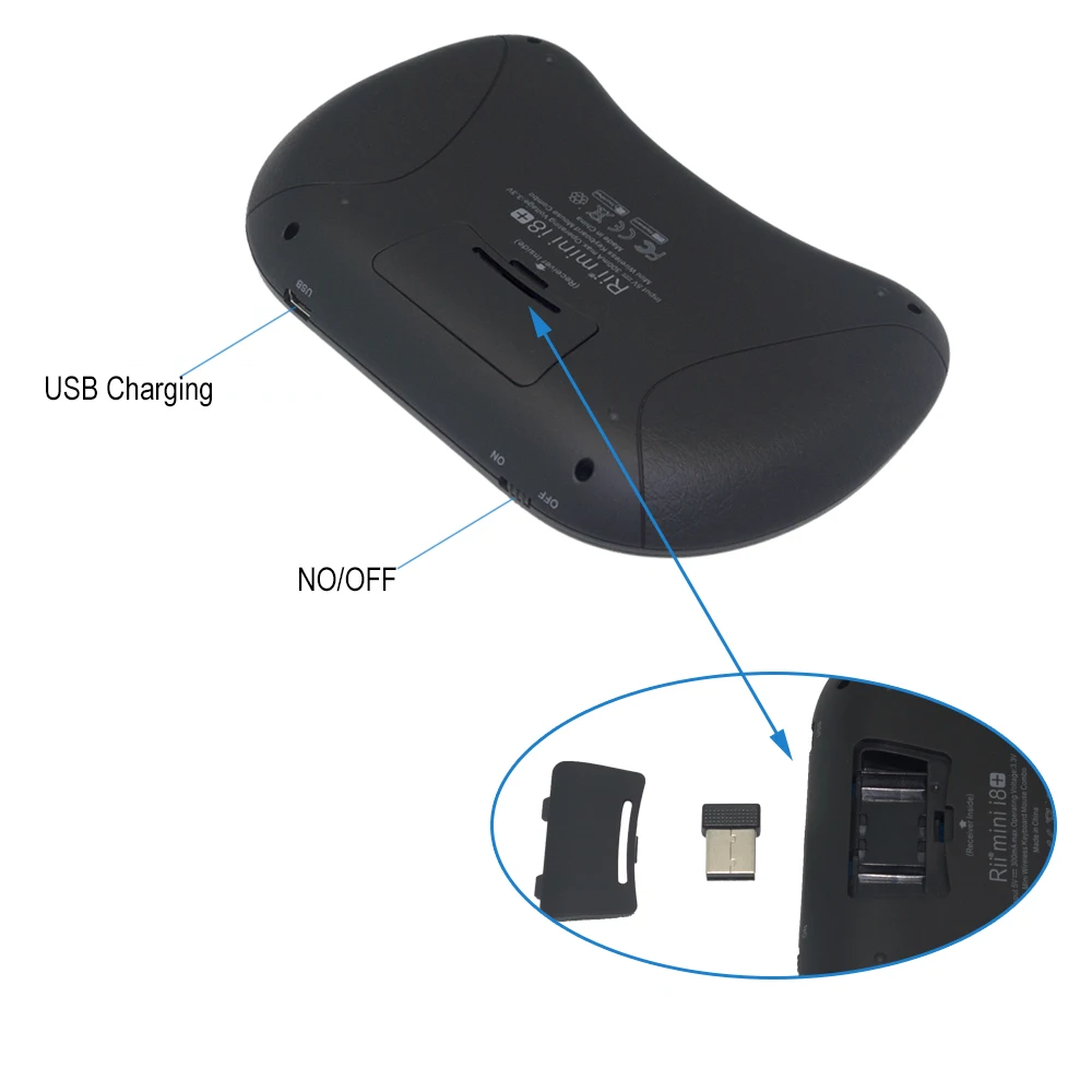 Rii i8 + teclado sem fio Inglês com TouchPad Backlit Mouse Combo para PC HTPC IPTV Android TV Box