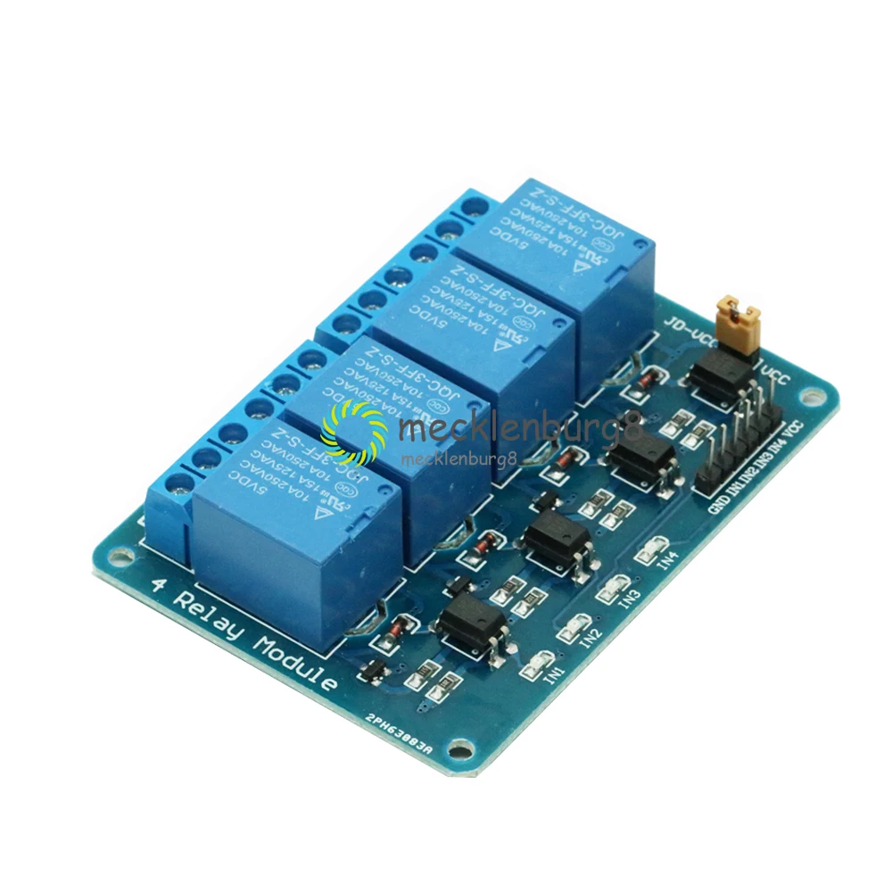 5V to 4-Channel Relay Module 4-Channel Relay Control Panel for Arduino with optocoupler Relay Output 4 way Relays with LED Indic