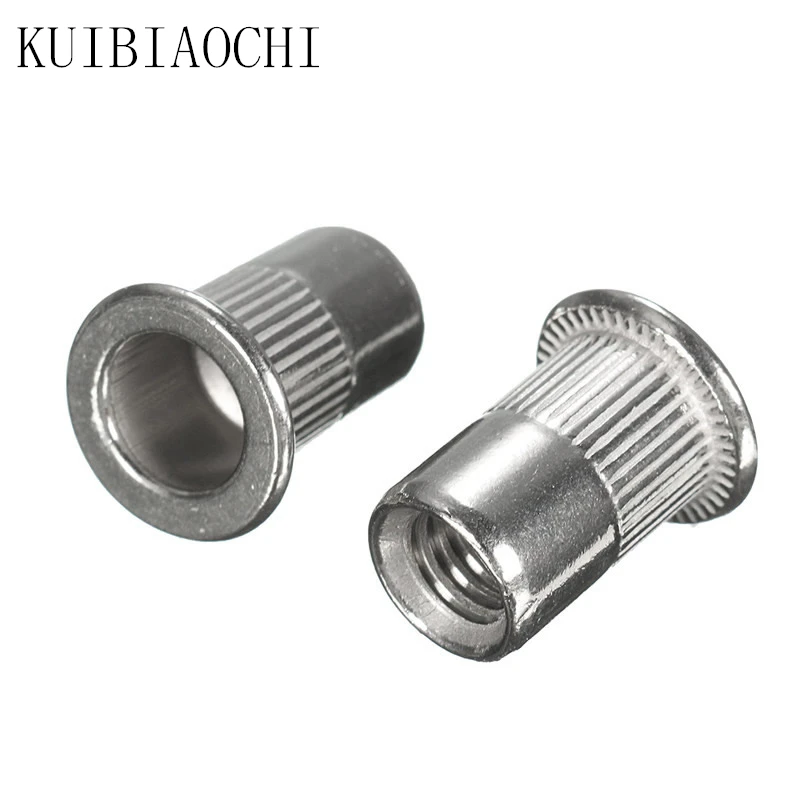 10pcs Rivet Nut 304 Stainless Steel M3 M4 M5 M6 M8 Flat Head Threaded Rivet Insert Nutsert Cap Rivet Nut