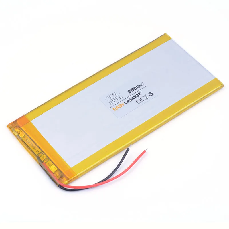 3557122   3,7 V 2500 mAh wiederaufladbarer Lithium-Li-Ionen-Polymer-Akku