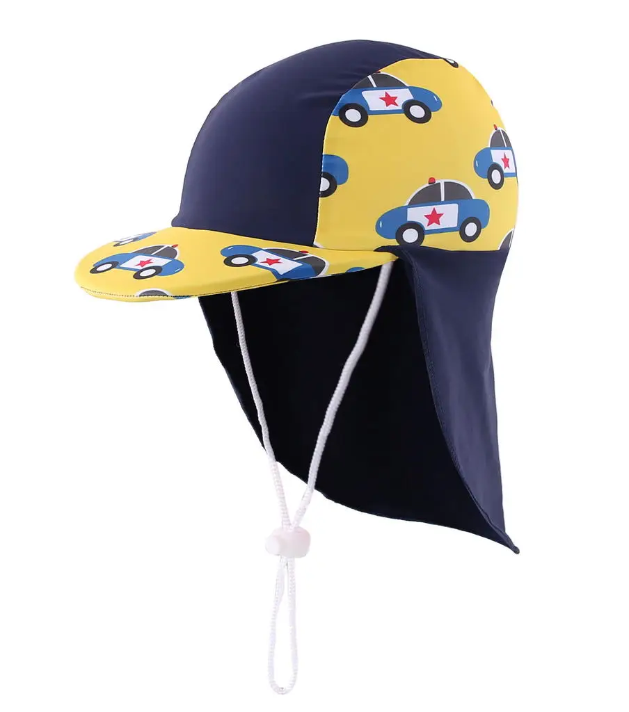 Connectyle Boys Sun Hat Long Flap Quick Dry Sun Protection Cap Surf Up Swim Hat