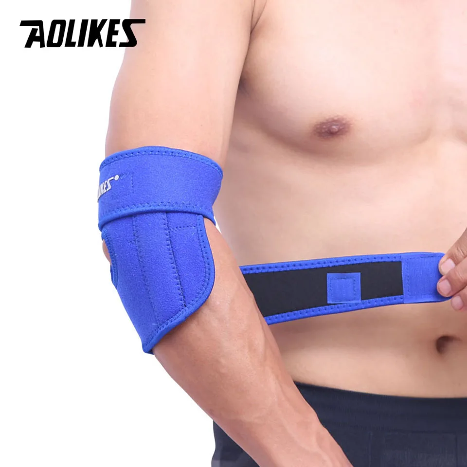 AOLIKES 1PCS Elbow Brace, Adjustable Tennis Elbow Support Brace, Great For Sprained Elbows, Tendonitis, Arthritis, basketball