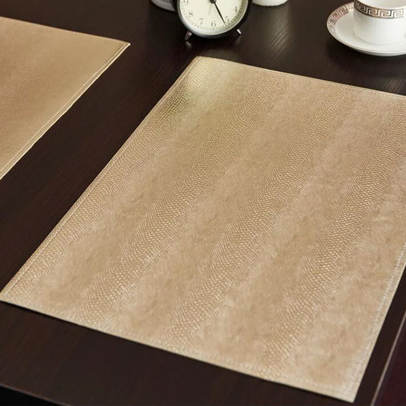 12pcs Placemat Leather Table Mats For Dining Absorption Waterproof Coasters Insulation Kitchen Table Mats Non-slip ZA5317