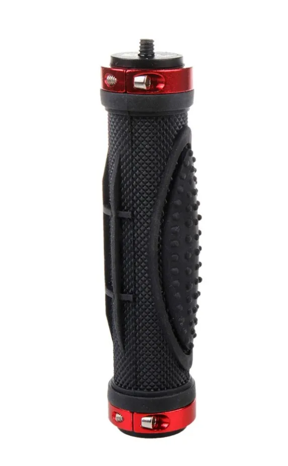 Mango de goma de mano para cámara Digital, soporte de barra estabilizadora para trípode, luz LED para vídeo y teléfono móvil, 1/4