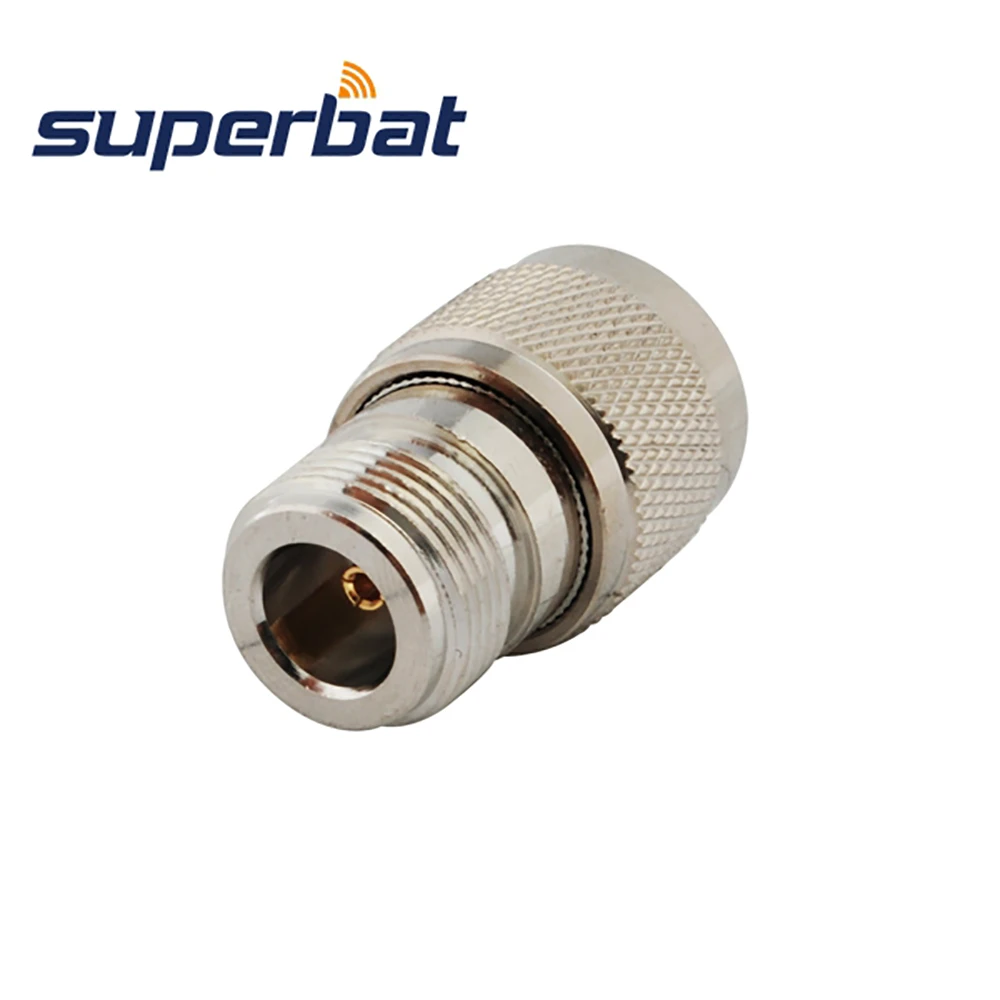 Superbat 5pcs N-UHF Adapter N Female to UHF Male Straight Cable Mount RF Coaxial Connector 50 ohm