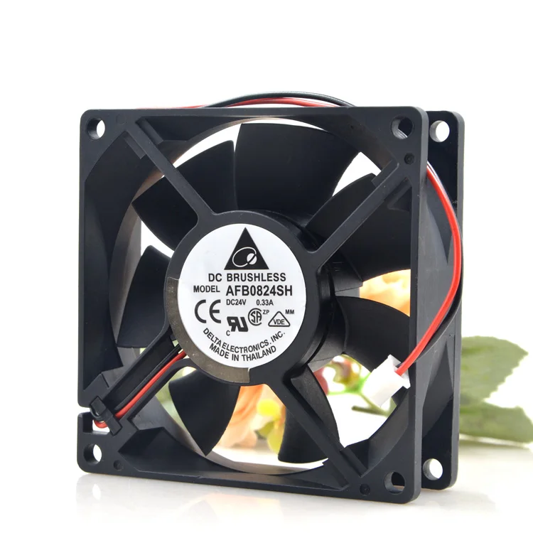 

1pcs AFB0824SH 8025 24V 0.33A 8CM Inverter Large Air Volume Double Ball Cooling Fan