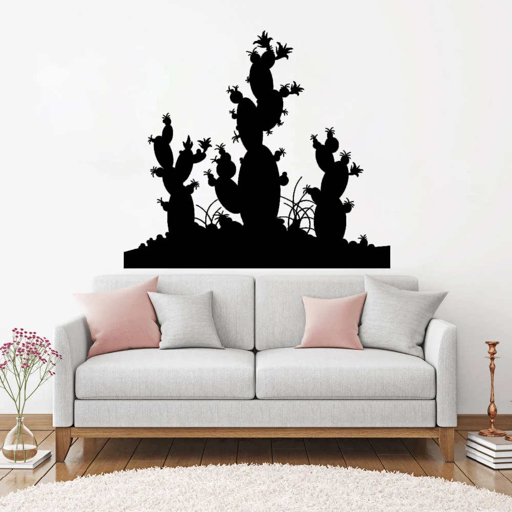 Cactus Desert Plant Wall Decals Living Room Home Decor Vinyl Stickers Murals Interior Wall Art Wallpaper Unique Gift New LC059