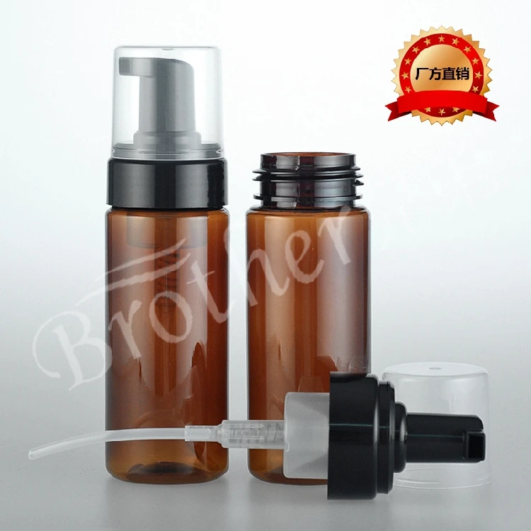 20pcs 150ml plastic brown foam pump bubble bottle, PET  bottle, , mousse bottle