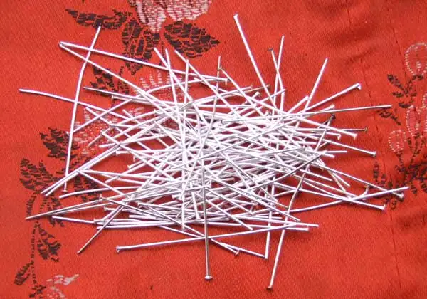 

Qingmos Wholesale 200 pieces Head 35mm Silver Plated Long Pins Accessories for Jewelry Findings Beadwork Making DIY GP117