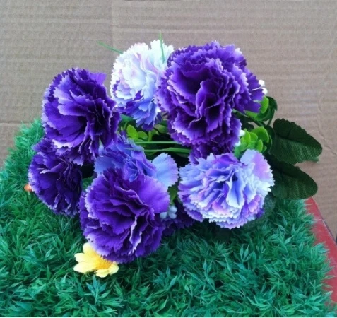 Hot sell display flower real touch silk  Artificial  carnation Simulation Wedding or Home Decoration