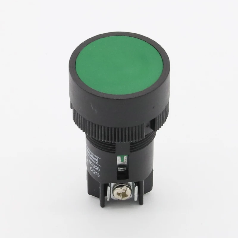 6pcs 22mm momentary Push button switch red green blue yellow black white normal open + normal close