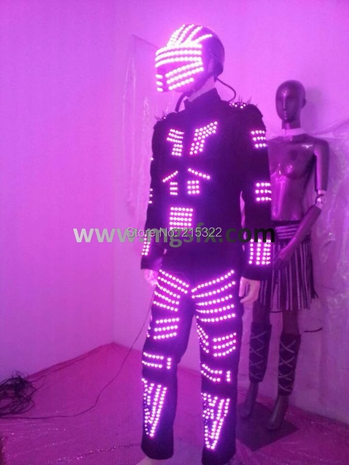 

RGB LED light up tron suit costume for stage performance