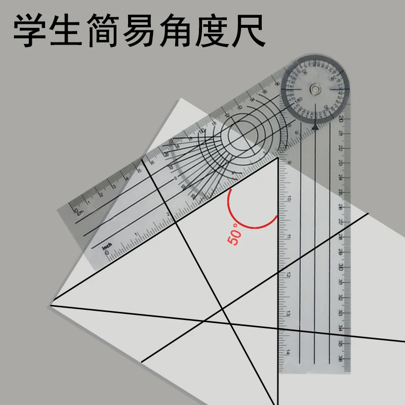 0-140mm 360 Degree Goniometer Angle Medical Spinal Angle Ruler Angle Inclinometer Ruler Protractor Angle Finder Measuring Tool