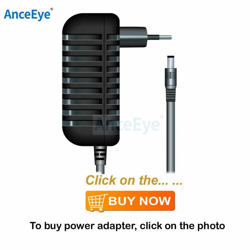 Anceeye 12 V 2A AC 100 V-240 V Chuyển Đổi Adapter DC 12 V 2A 2000mA Cung Cấp Điện EU AU ANH MỸ Cắm 5.5mm x 2.1mm cho CCTV IP Máy Ảnh